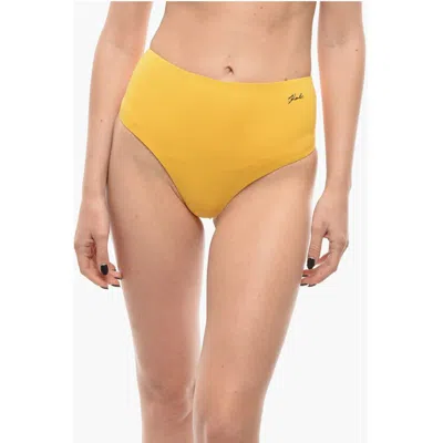 Karl Lagerfeld Solid Color Bikini Bottom In Neutral