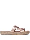 Karl Lagerfeld Souk Interlok Loop Espadrille Slides In Pink
