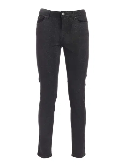 KARL LAGERFELD SPARKLE SKINNY JEANS IN GREY