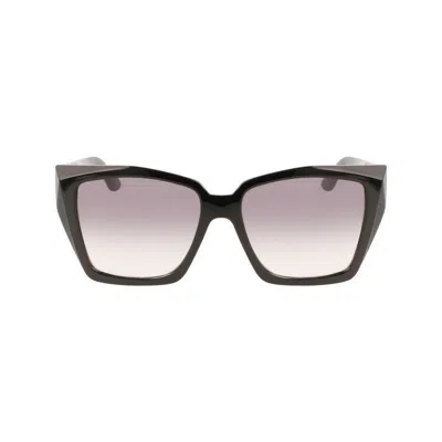 Karl Lagerfeld Square Frame Sunglasses In Black