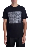 Karl Lagerfeld Square Logo Graphic Print T-shirt In Black