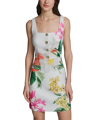 Karl Lagerfeld Square Neck Sheath Dress In Multi