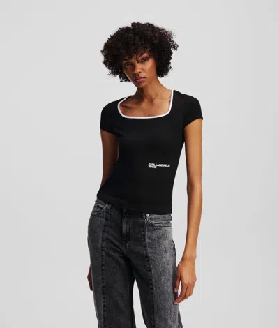 Karl Lagerfeld Square-neck T-shirt