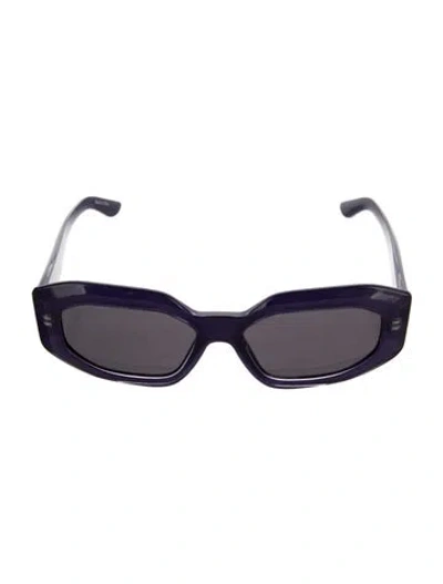 Pre-owned Karl Lagerfeld Square Tinted Sunglasses In Purple