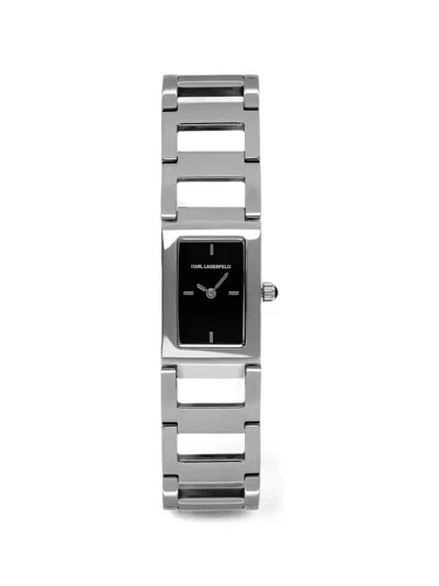Karl Lagerfeld Square-case 21mm Watch In Metallic