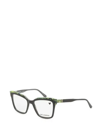 Karl Lagerfeld Square-frame Glasses In Green