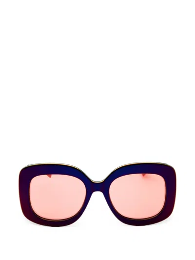 Karl Lagerfeld Oversized Square-frame Sunglasses In Blue
