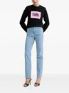 Karl Lagerfeld Stack-logo Sweatshirt In Black