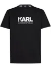 Karl Lagerfeld Stack Logo T-shirt In Black