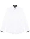 Karl Lagerfeld Double Collar Shirt In 白色