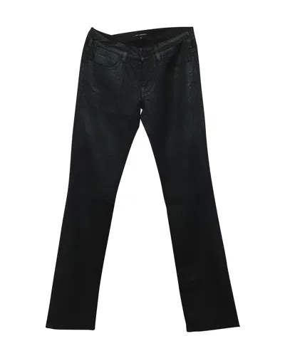 Karl Lagerfeld Stars Print Metallic Jeans In Black Cotton