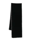 Karl Lagerfeld Stitch-detail Scarf In Black