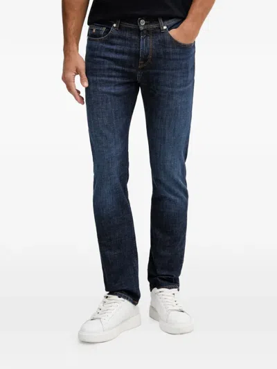 Karl Lagerfeld Stitched Jeans In Blue