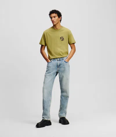 Karl Lagerfeld Straight Jeans In Green
