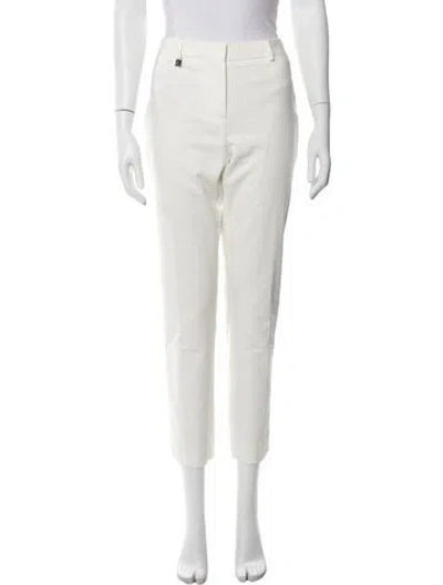 Pre-owned Karl Lagerfeld Straight Leg Pants In White