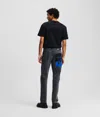 Karl Lagerfeld Straight Print Jeans In Gray