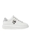 Karl Lagerfeld Woman Sneakers White Size 10 Leather In White