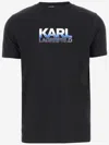 KARL LAGERFELD STRETCH COTTON T-SHIRT WITH LOGO