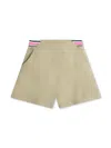 Karl Lagerfeld Stripe-detail Elasticated-waist Shorts In Green