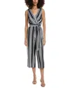 Karl Lagerfeld Stripe Jumpsuit In White