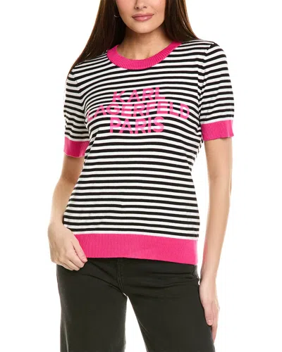 Karl Lagerfeld Stripe Logo Sweater