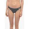 Karl Lagerfeld Striped Bikini Bottom In Black