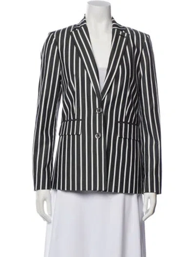 Pre-owned Karl Lagerfeld Striped Blazer In Gray