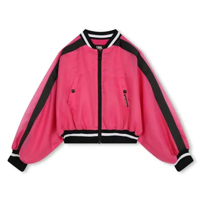 KARL LAGERFELD STRIPED BOMBER