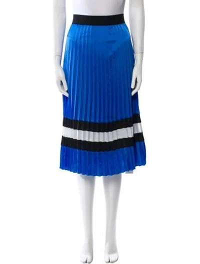 Pre-owned Karl Lagerfeld Striped Knee-length Skirt In Blue