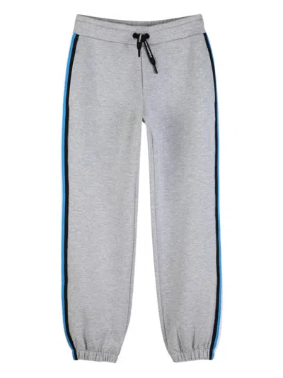 Karl Lagerfeld Kids' Striped Logo-detail Track Pants In Gray
