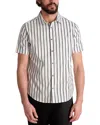 Karl Lagerfeld Striped Paris Striped Short Sleeve Logo Shirt In Neutral