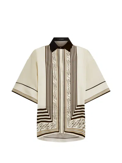 Karl Lagerfeld Striped-pattern Shirt In Neutral