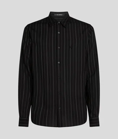 Karl Lagerfeld Striped Shirt In Black