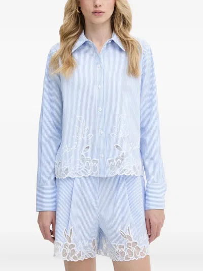 Karl Lagerfeld Striped Shirt In Blue