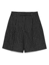 Karl Lagerfeld Striped Shorts In Black