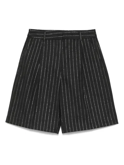 Karl Lagerfeld Striped Shorts In Black