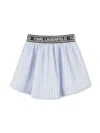 Karl Lagerfeld Striped Skirt In White