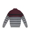 Karl Lagerfeld Striped Sweater In Gray