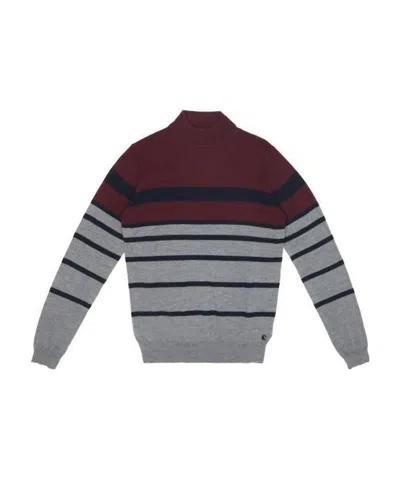 Karl Lagerfeld Striped Sweater In Gray