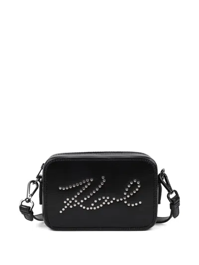 Karl Lagerfeld Kids' Studded Adjustable Bag In Black