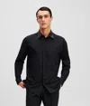 Karl Lagerfeld Studded Collar Shirt In Black