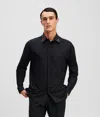 Karl Lagerfeld Studded Collar Shirt In Black