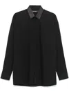 Karl Lagerfeld Studded-collar Shirt In Black