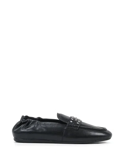 Karl Lagerfeld Studded Loafers In Black