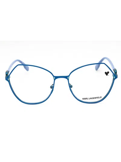 Karl Lagerfeld Stylish Oval Metal Women's Eyeglasses Kl343 In Pink