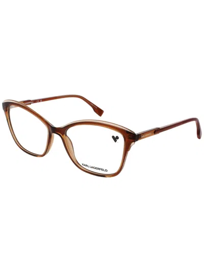 Karl Lagerfeld Stylish Plastic Eyeglasses For Women In Brown