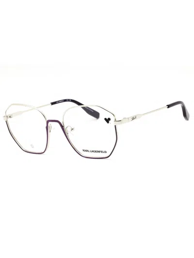 Karl Lagerfeld Stylish Round Metal Women's Eyeglasses Kl356 In Multi