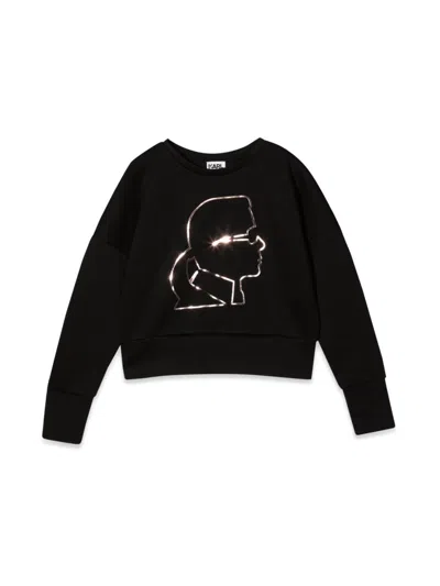 Karl Lagerfeld Stylish Sweatshirt For Girls In Black