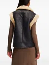 Karl Lagerfeld High-neck Gilet In Blckwhitsw