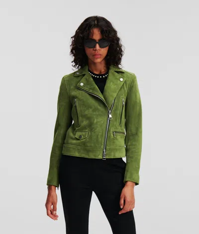 KARL LAGERFELD SUEDE BIKER JACKET